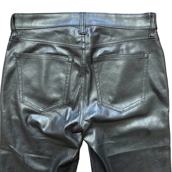 NEW GAP Mid Rise Vegan Leather True Skinny Pants in Black SZ 6 TALL - Picture 4 of 10